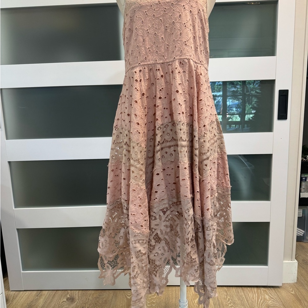 MAEVE for Anthropologie size 10 Azia eyelet lace sleeveless dusty rose dress - Picture 16 of 16